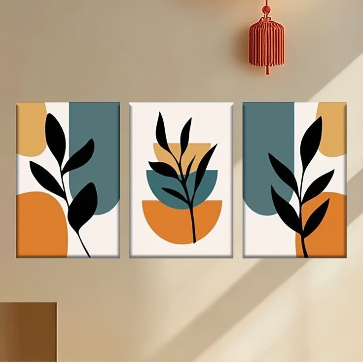 3pcs Leaf Art Stickytiles Frames